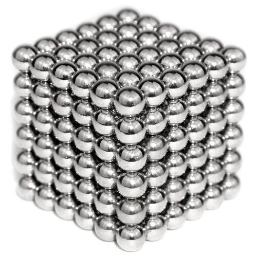 Куб из магнитных шариков MagnetXL B216-S, 5мм x 216шт, цвет серебристый