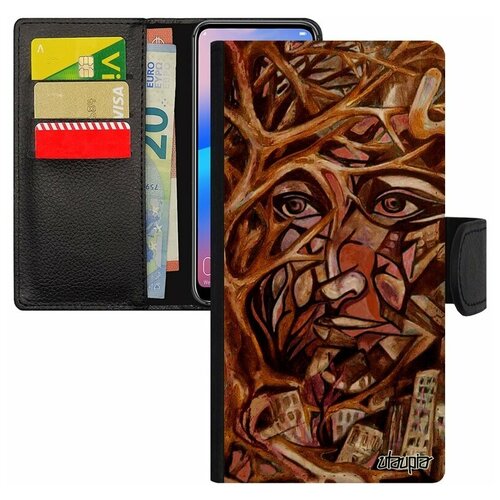 фото Чехол книжка для мобильного galaxy s7 edge, "взгляд" картина лицо utaupia