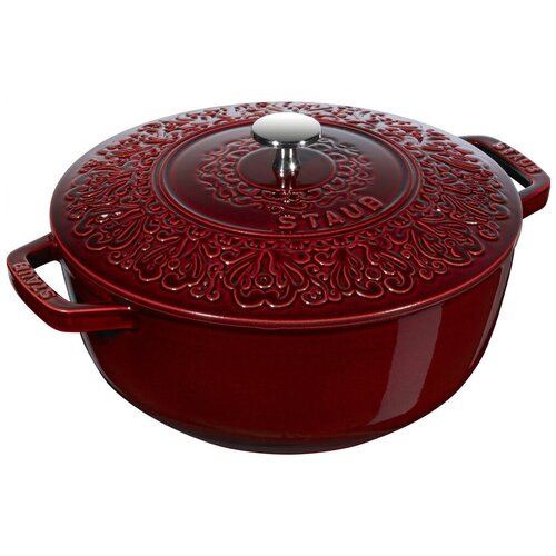 Кокот «Цветочный», 24 см, вишневый, 11242487, Staub