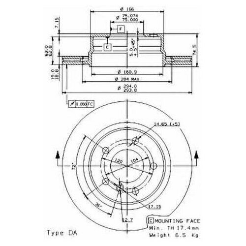 фото Диск тормозной uv coated | зад | brembo арт. 09986981
