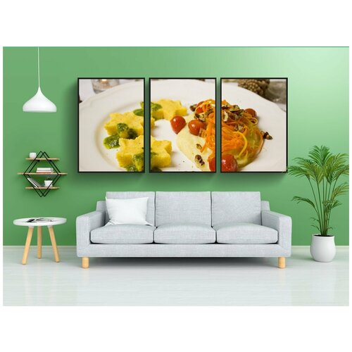 фото Набор модулных постеров для интерьера "основное блюдо, меню, овощи" 60x90 см. в тубусе, без рамки lotsprints
