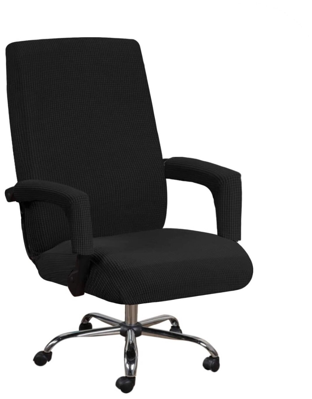 Чехол на стул компьютерное кресло Crocus-Life A1-Black размер L цвет: черный