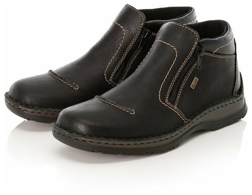 Ботинки Rieker, зимние, натуральная кожа, водонепроницаемые, высокие, размер 41, черный