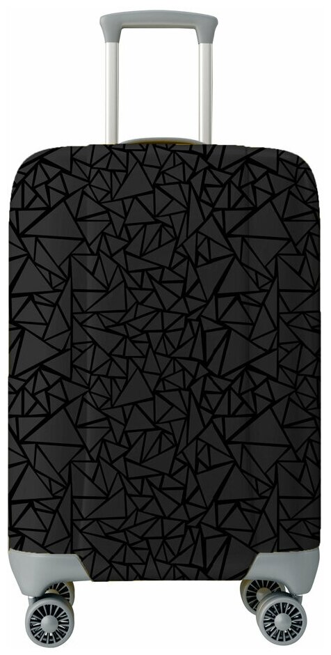 Чехол для чемодана MARRENGO, текстиль, полиэстер, 40 л, размер S, черный, серый