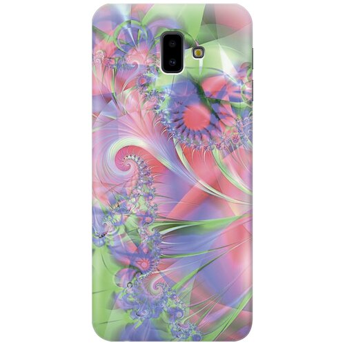 фото Силиконовый чехол на samsung galaxy j6+ (2018) / самсунг джей 6 плюс с принтом "букет из разнозветных ромашек" gosso