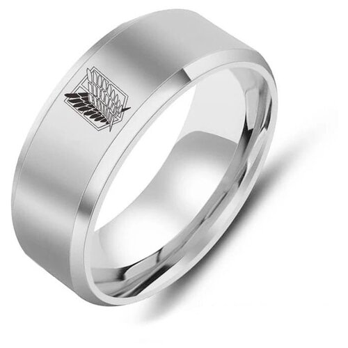 фото Кольцо "крылья свободы" из аниме "атака титанов"серебристое 10 размер redweeks