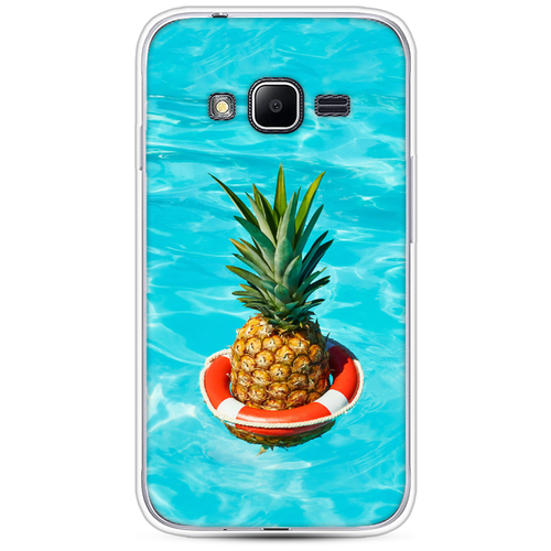 фото Силиконовый чехол ананас в бассейне на samsung galaxy j1 mini prime (2016) case place