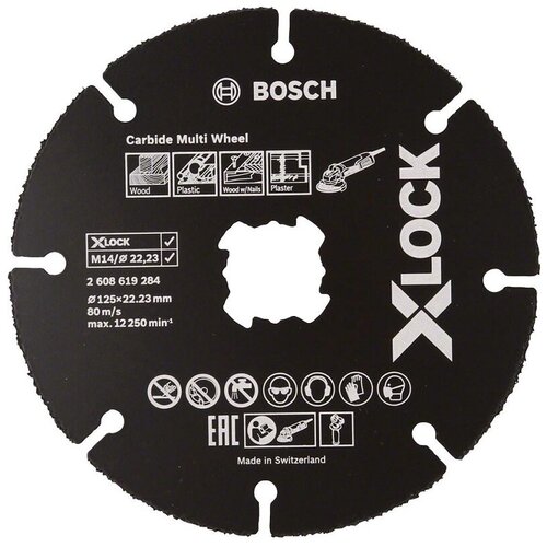 Отрезной диск (125x1x22.23 мм; 10 шт) по дереву X-LOCK Bosch 2608619369