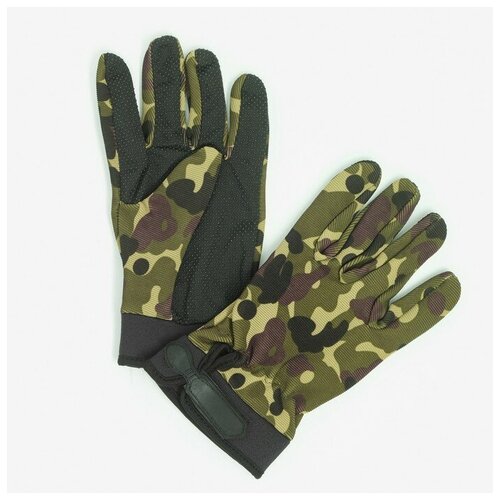 тактические перчатки закрытые fls с защитой пальцев цвет камуфляж размер m Перчатки тактические Storm tactic, M, ткань, камуфляж