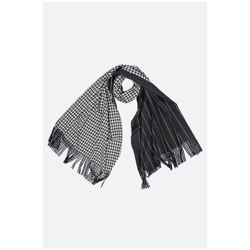 фото Шарф с добавлением вискозы jx21267jjg4-3 серый 175х68 см fabretti