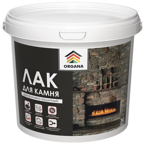Лак для камня Organa Stone Varnish 3 кг, матовый 106810
