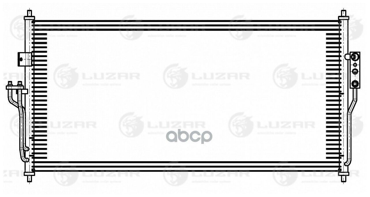 Радиатор кондиционера для автомобилей Almera Classic (05-) LUZAR - фото №8