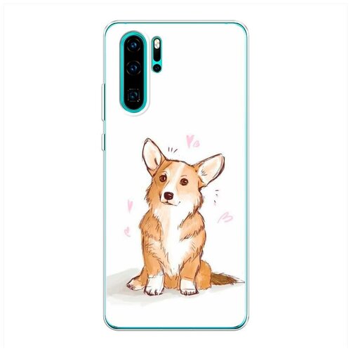 фото Силиконовый чехол "корги любовь" на huawei p30 pro / хуавей п30 про case place