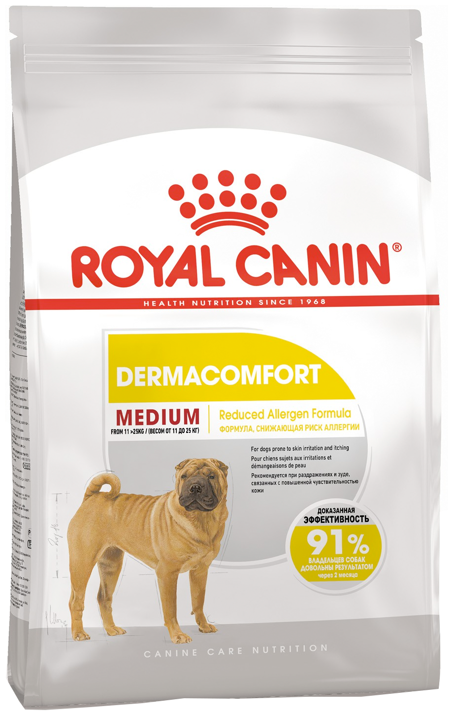 Royal Canin Medium Dermacomfort / Сухой корм Роял Канин Медиум Дермакомфорт для собак Средних пород с Кожным раздражением и зудом 3 кг