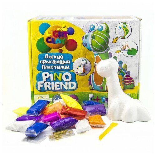 Набор легкого прыгающего пластилина Pino Friend Динозавр