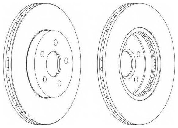 Диск Тормозной Ford Mondeo 3 -07 Перед. Ferodo арт. DDF1125