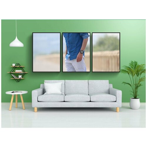 фото Набор модулных постеров для интерьера "на открытом воздухе, человек, природа" 60x90 см. в тубусе, без рамки lotsprints