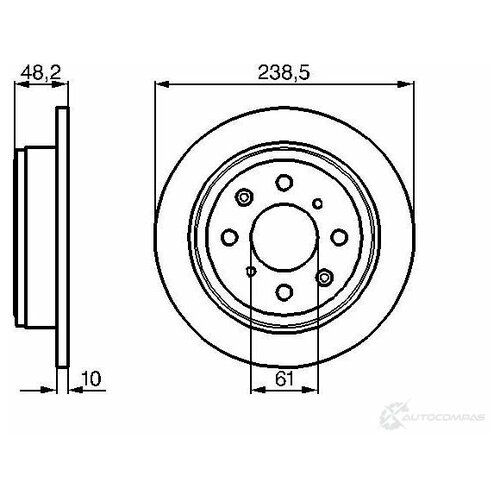 0 986 478 350_диск тормозной задний!\ Honda Accord/Civic, Rover 200/25/400/45 1.4-2.0D 85>