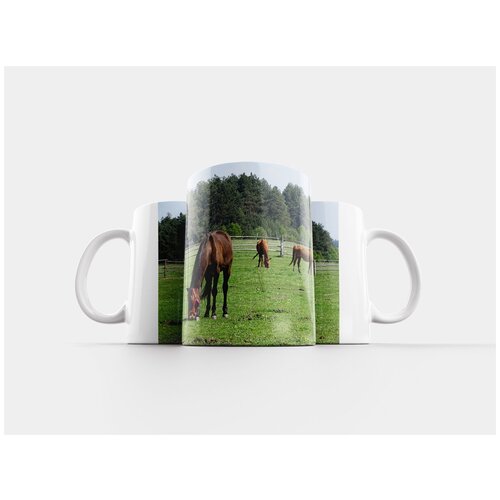 фото Кружка "лошади, пастбище, природа" 320 мл lotsprints