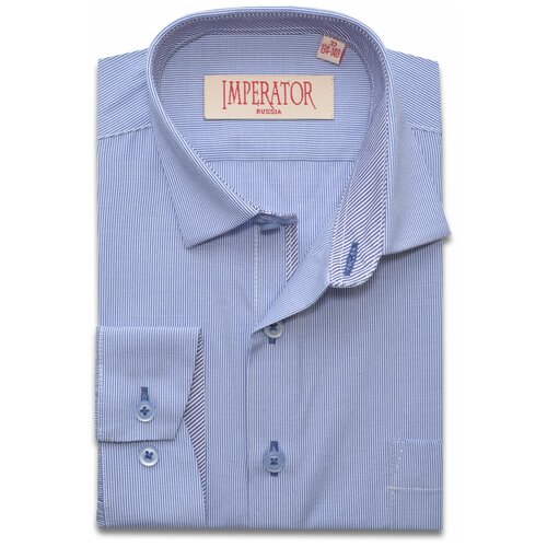 Школьная рубашка Imperator, размер 128-134, голубой школьная рубашка imperator размер 128 134 оранжевый
