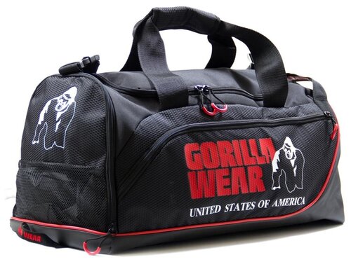 Сумка спортивная Gorilla Wear, 29х27х52 см, черный, красный