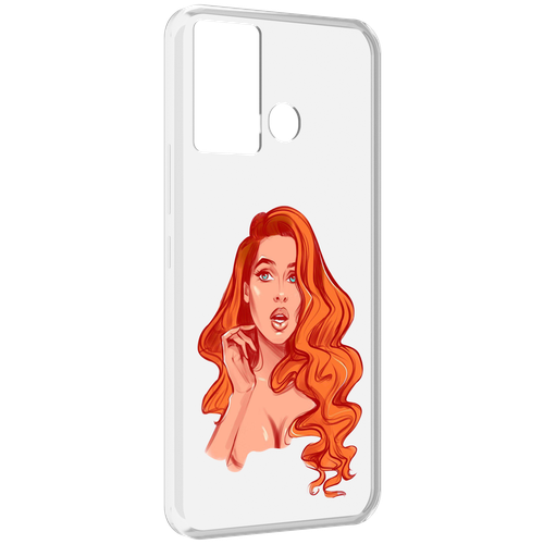 Чехол MyPads рыжая-девушка-модельной-внешности женский для Infinix Hot 12 Play задняя-панель-накладка-бампер