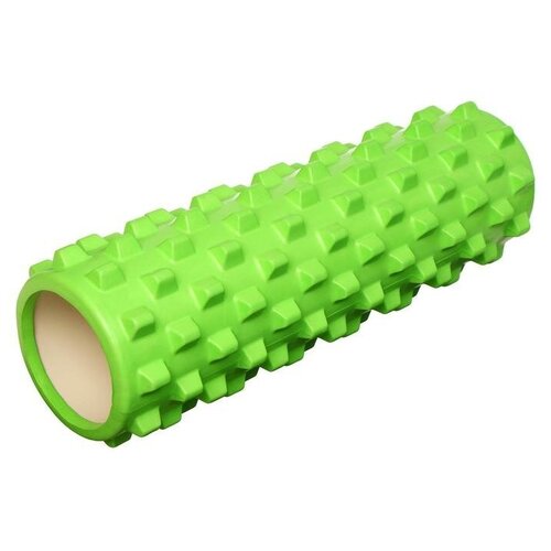 Роллер массажный для йоги 45x15 см, цвет зеленый./В упаковке шт: 1