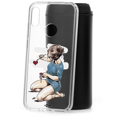 фото Чехол на huawei honor 8a kruche print рисуя любовь кruче