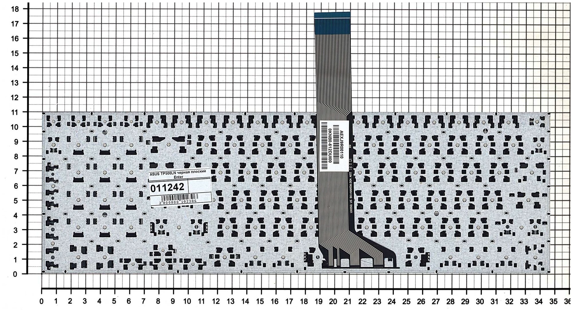 Клавиатура для ноутбука Asus AEXJ9700110 черная плоский Enter