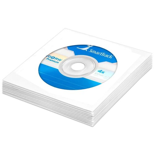 Диск DVD-RWSmartTrack4.7Gb 4x, 10 шт. конверт пластиковый smarttrack на 1 2 cd dvd цветные 45 шт упак