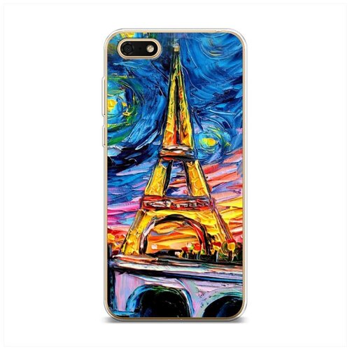 фото Силиконовый чехол "эйфелева башня-гуашь" на huawei y5 2018 / хуавей у5 2018 case place