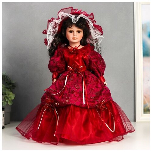 Купить Кукла коллекционная керамика Кармен в красном платье 40 см, нет бренда