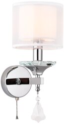 Настенный светильник с хрусталем TR4541 CH/WH хром/белый E14 max 40W 340*150*200