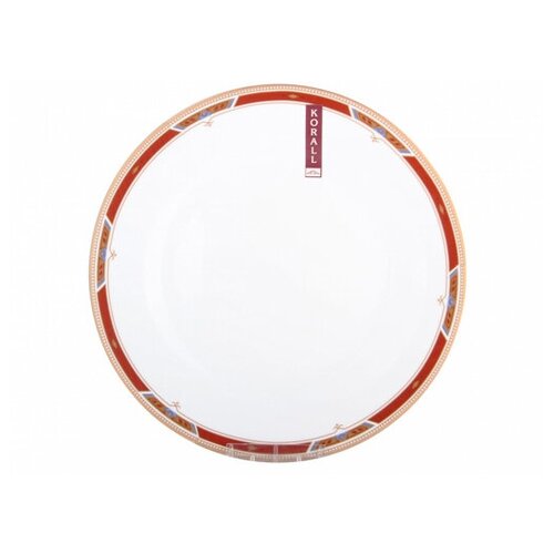 фото Тарелка плоская 23см орнамент lfbp90/6-161111 коралл