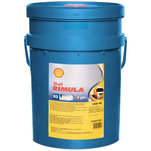 фото Масло моторное shell rimula r5 e 10w40 20 л