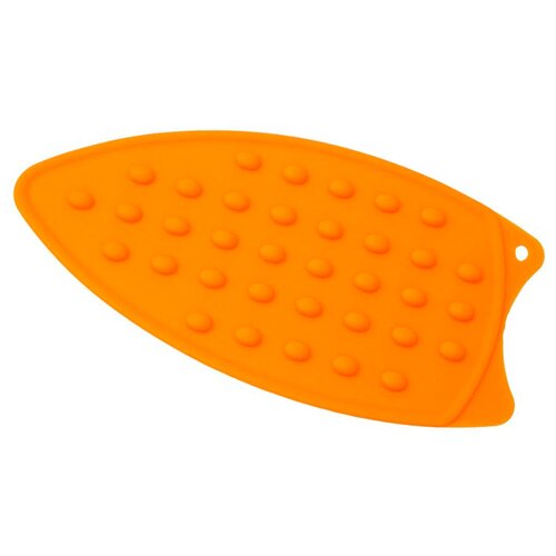 фото Гибкая жаропрочная подставка под утюг из силикона, оранжевый, 14х26,5 см, blonder home bh-stnd2-19