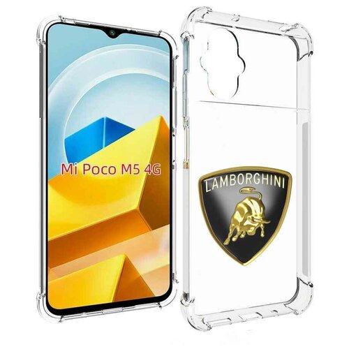 Чехол MyPads ламборгини-lambo-6 мужской для Xiaomi Poco M5 задняя-панель-накладка-бампер