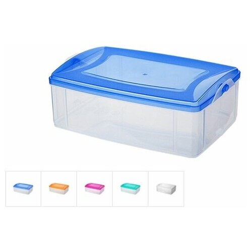 Контейнер пласт. прямоуг. 2.2 л, с крышкой, Frigo, DRINA (цвета в ассортименте) (10173)