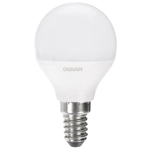 фото Лампа светодиодная osram шар , e14, 6.5 вт, 550 лм, свет тёплый белый