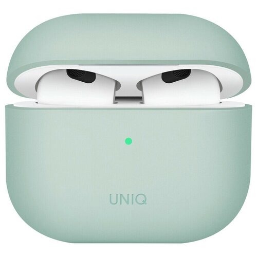 фото Чехол uniq lino liquid silicone для airpods 3, цвет мятный (airpods(2021)-linogrn)