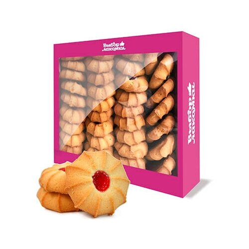 Печенье сдобное Курабье классическое, Выбор Лакомки, 500 г мини тв.
