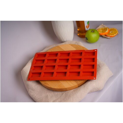 Форма силиконовая P.L. Proff Cuisine Прямоугольник 20 ячеек 50х25 мм, h 10 мм (30х17,5 см)