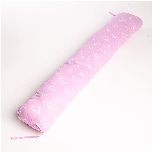 Подушка для беременных Vensalio I-170 Флирт сердечки, розовая, 170х35