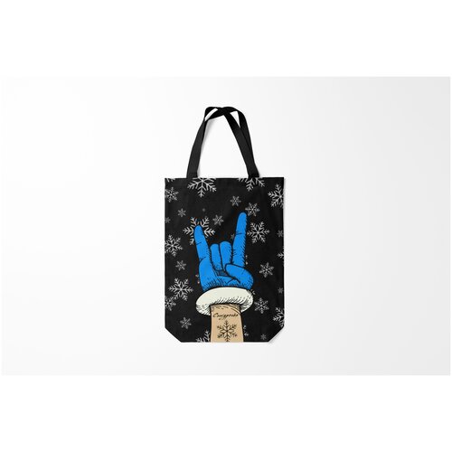 фото Сумка-шоппер / 31х42 см / праздники / новый год рок снегурочка burnettie