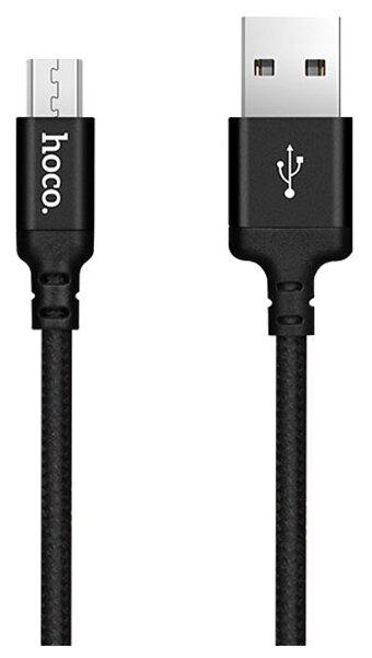 Кабель USB 2.0 Hoco X14, AM/microBM, черный, 2 м