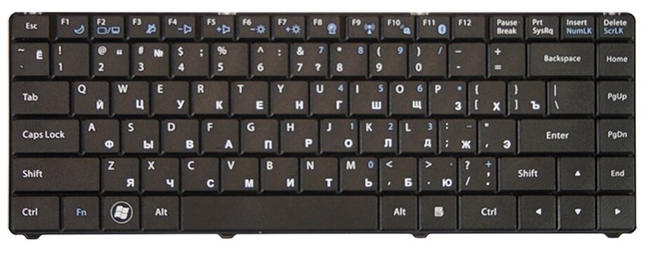 Клавиатура для ноутбука Asus N20 N20A N20H (p/n: NSK-UB00R 9J. N0Z82.00R 0KN0-AH1RU03 04GNPW1KRU00-3 550103L00-035-G 9J. N0Z82. B0E 0KN0-AH1RU03)