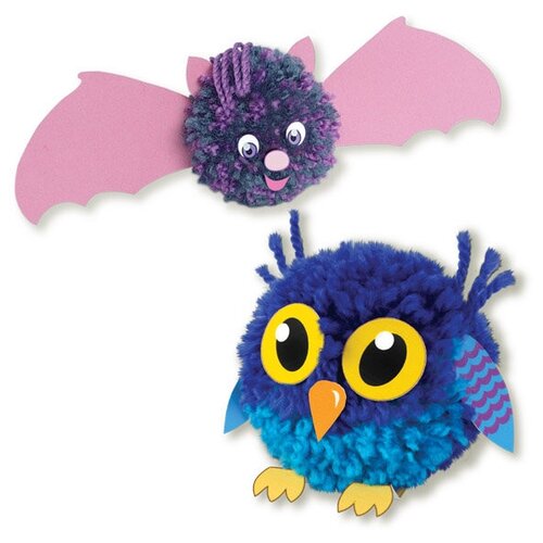 фото Набор для детского творчества "два пушистика. сова и летучая мышь клеvер
