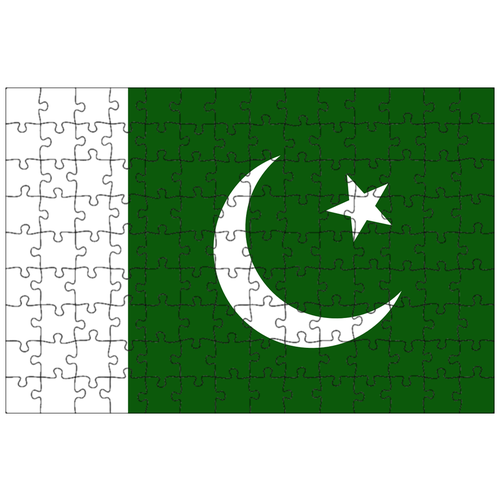 фото Магнитный пазл 27x18см."пакистан, флаг, национальный" на холодильник lotsprints