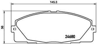 Дисковые тормозные колодки передние NISSHINBO NP1059 для Toyota Hiace, Toyota Regius Ace (4 шт.)