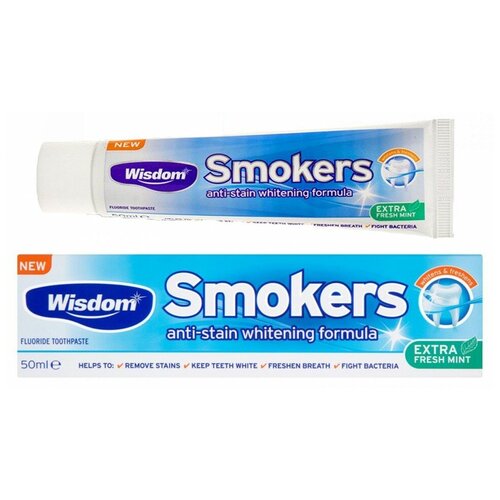 Зубная паста Wisdom Smokers TP 50ML Разработана для курильщиков